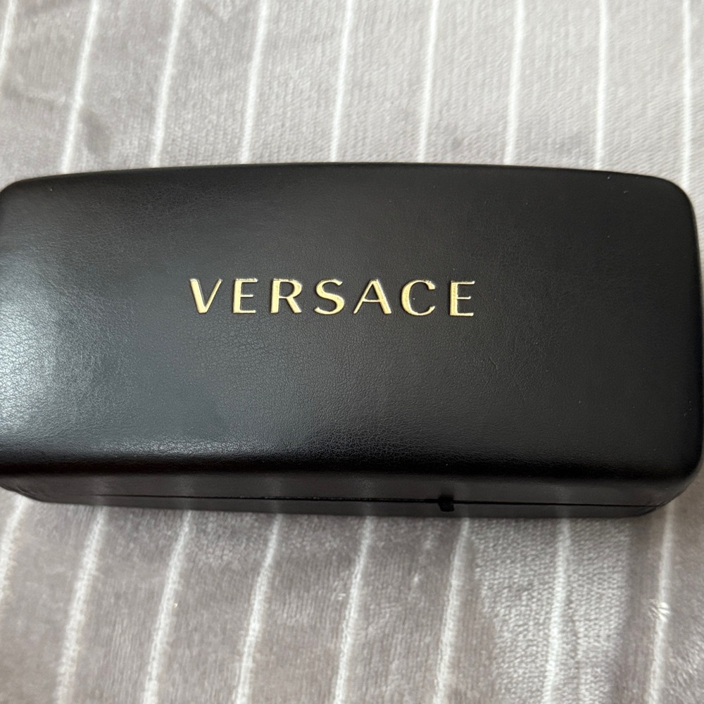 Versace Sunglasses 🕶️ and Black Case with Gold Logo